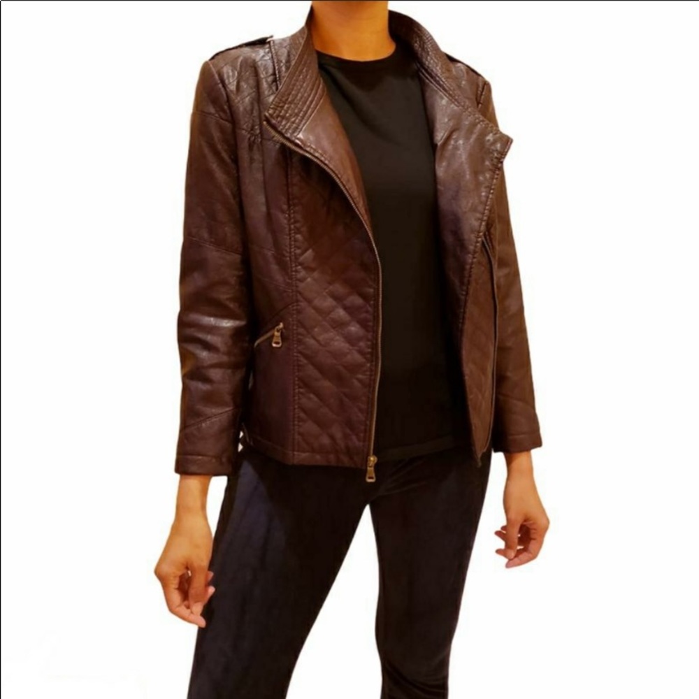 Guess Faux Leather Moto Jacket